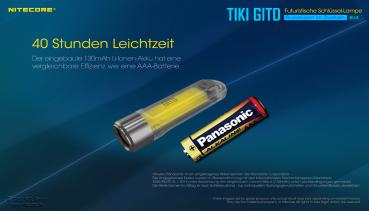 NITECORE TIKI GTID GLOW IN THE DARK BLUE